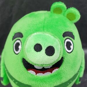 Rovio Jazwares 2019 Angry Birds Movie Leonard Green Pig Plush - EUC